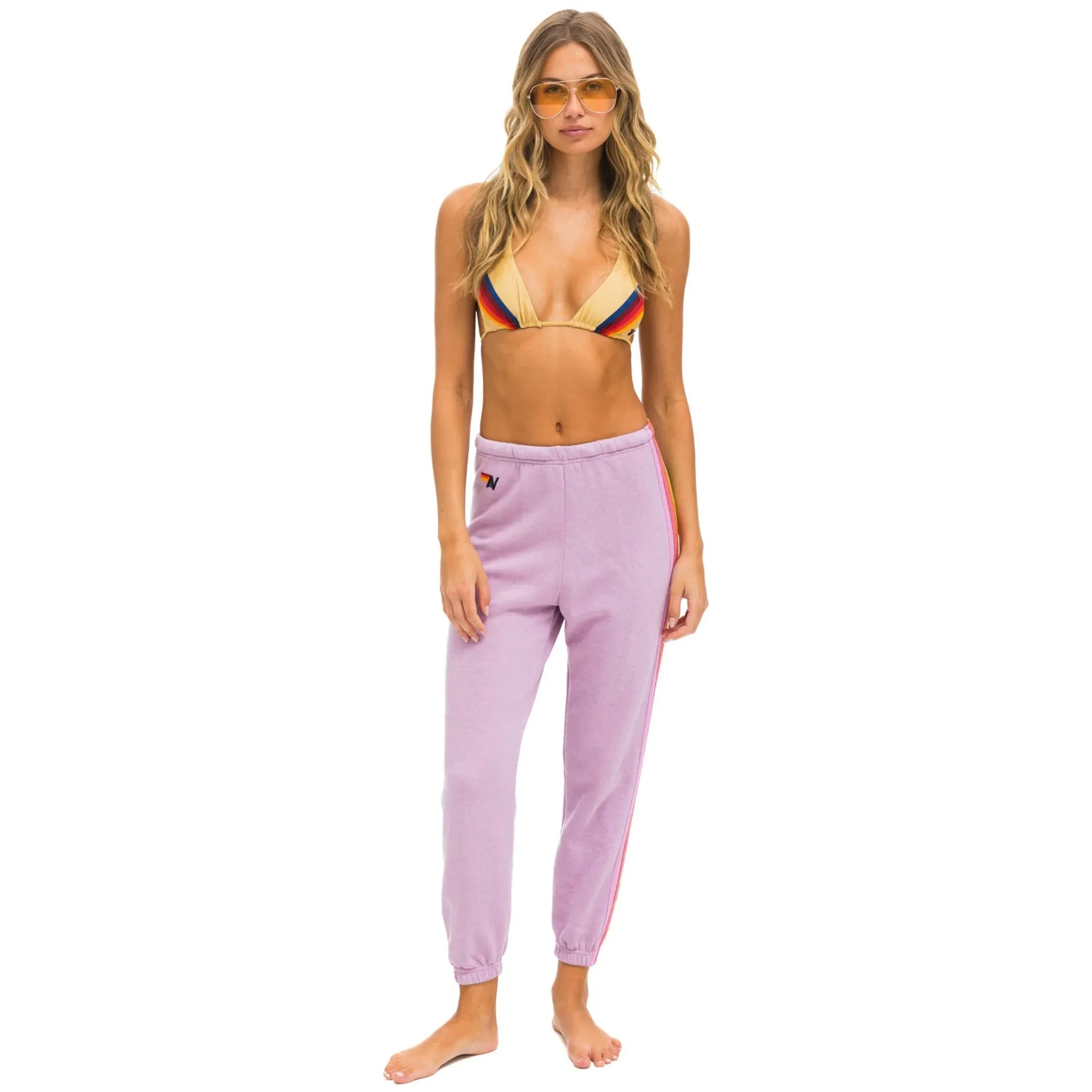 5 Stripe Sweatpants Mauve
