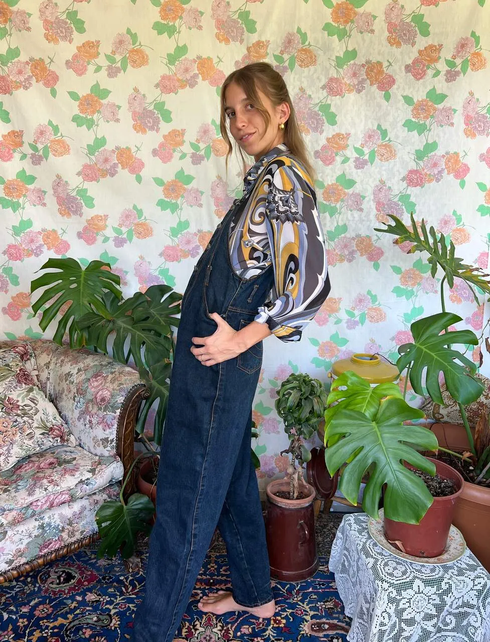 90's Dark Denim Overall