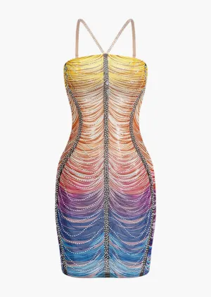 Alessia Gradient Print Mini Dress