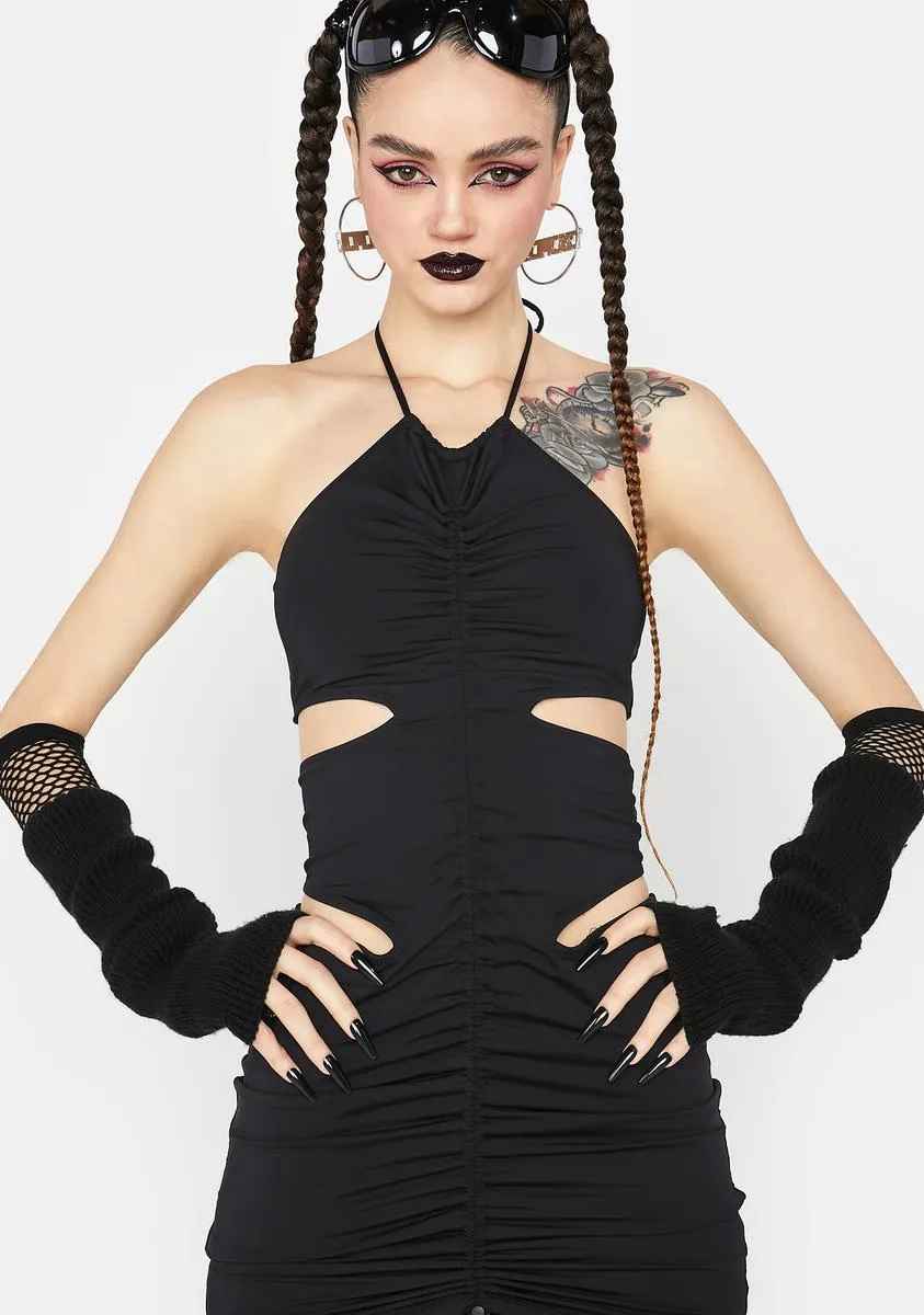 Alive At Night Halter Dress