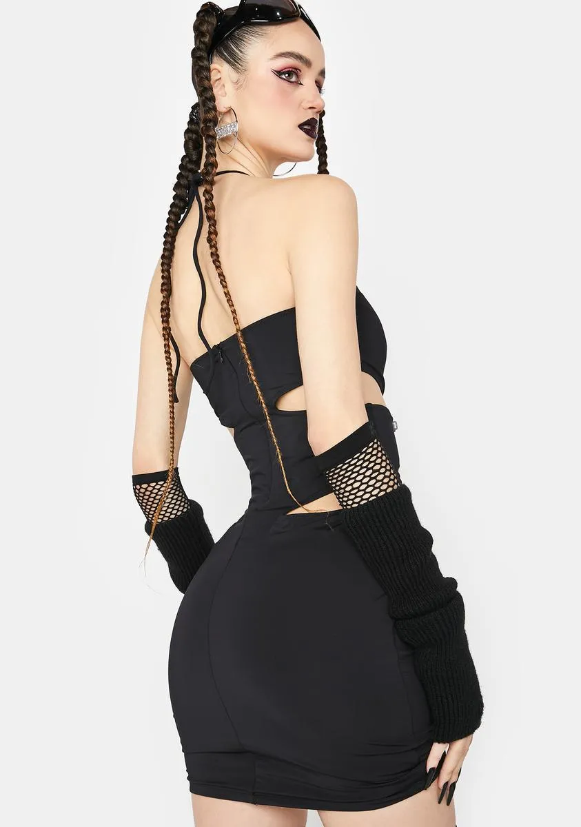 Alive At Night Halter Dress