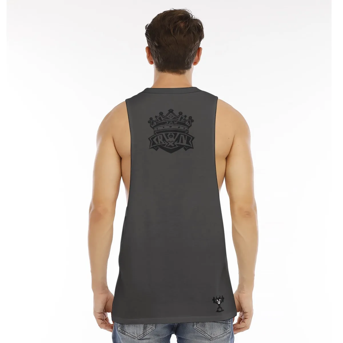 All-Over Print Men's O-neck Long Tank Top slaying workouts like dragons