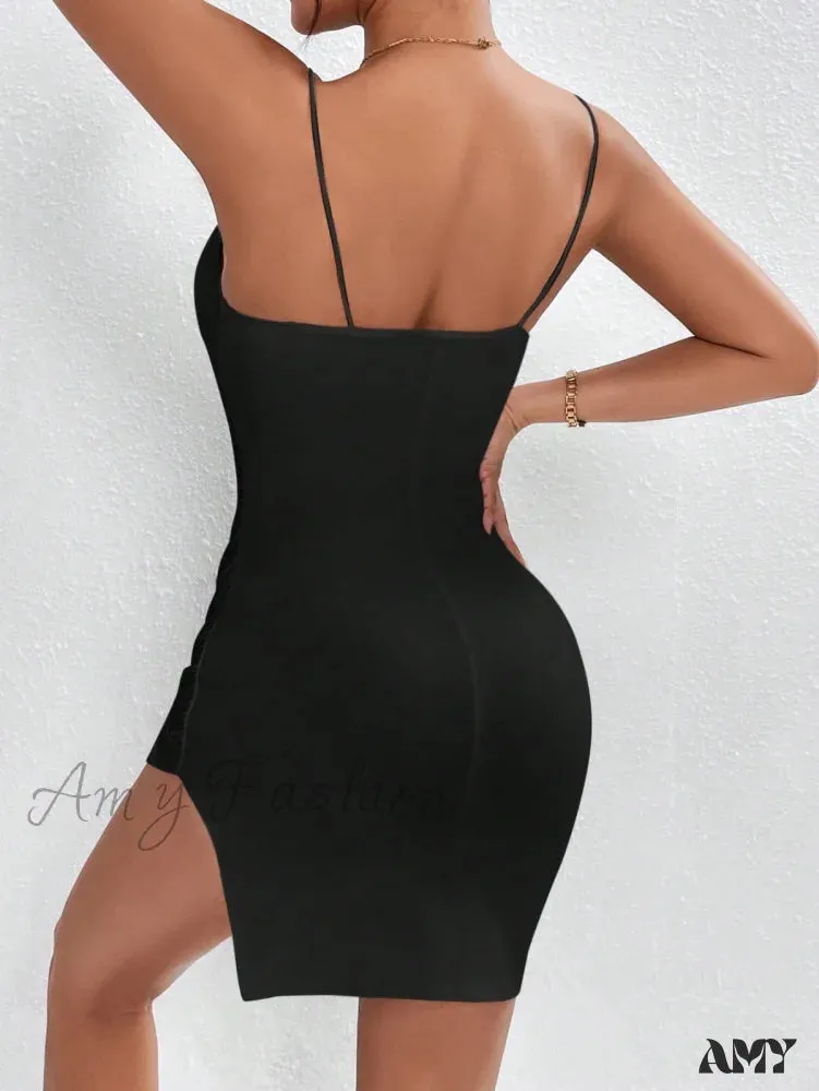 Amy Fashion - Solid  Cami Bodycon Dress