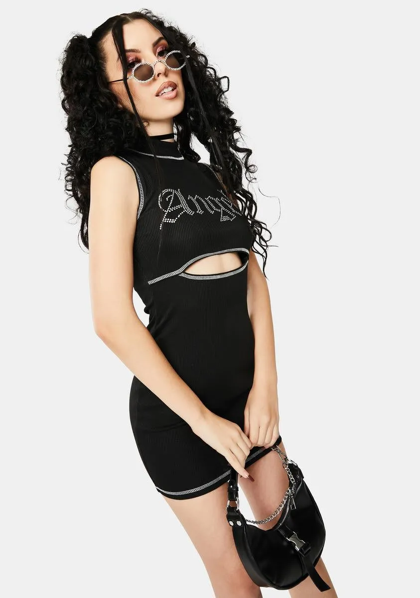 Angel Ribbed Bodycon Dress