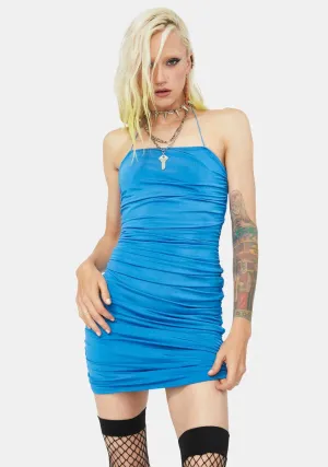 Aqua Truth Unknown Halter Bodycon Dress