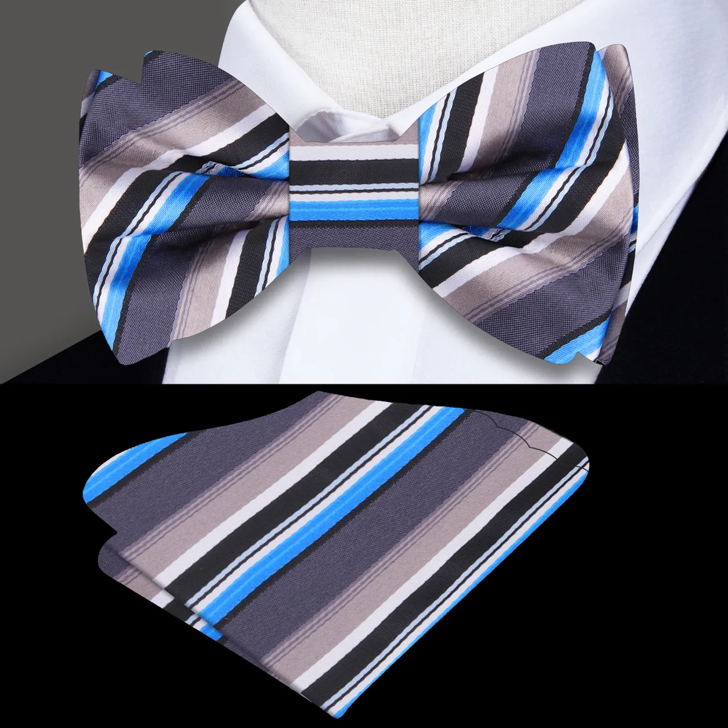 Ashwood Stripe Bow Tie