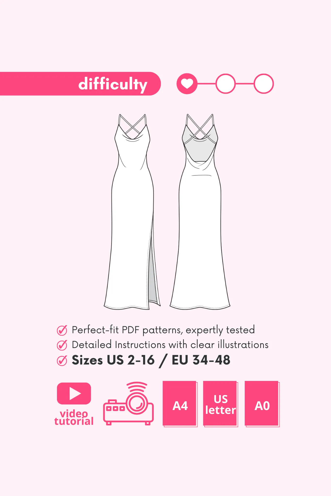 Bali Cowl Neck Dress Pattern