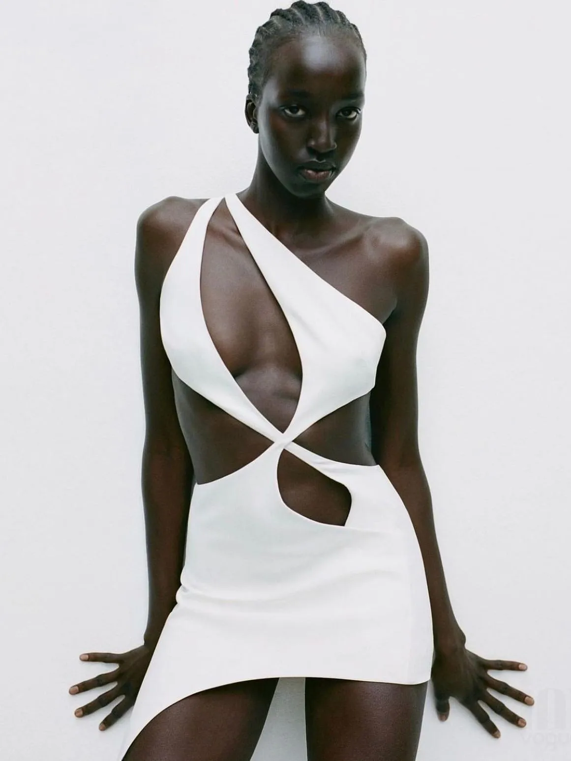 Bandage Dress  Women White Bodycon Dress Elegant Sexy Cut Out Evening Club Party Dress High Quality Summer Runway Fashion
