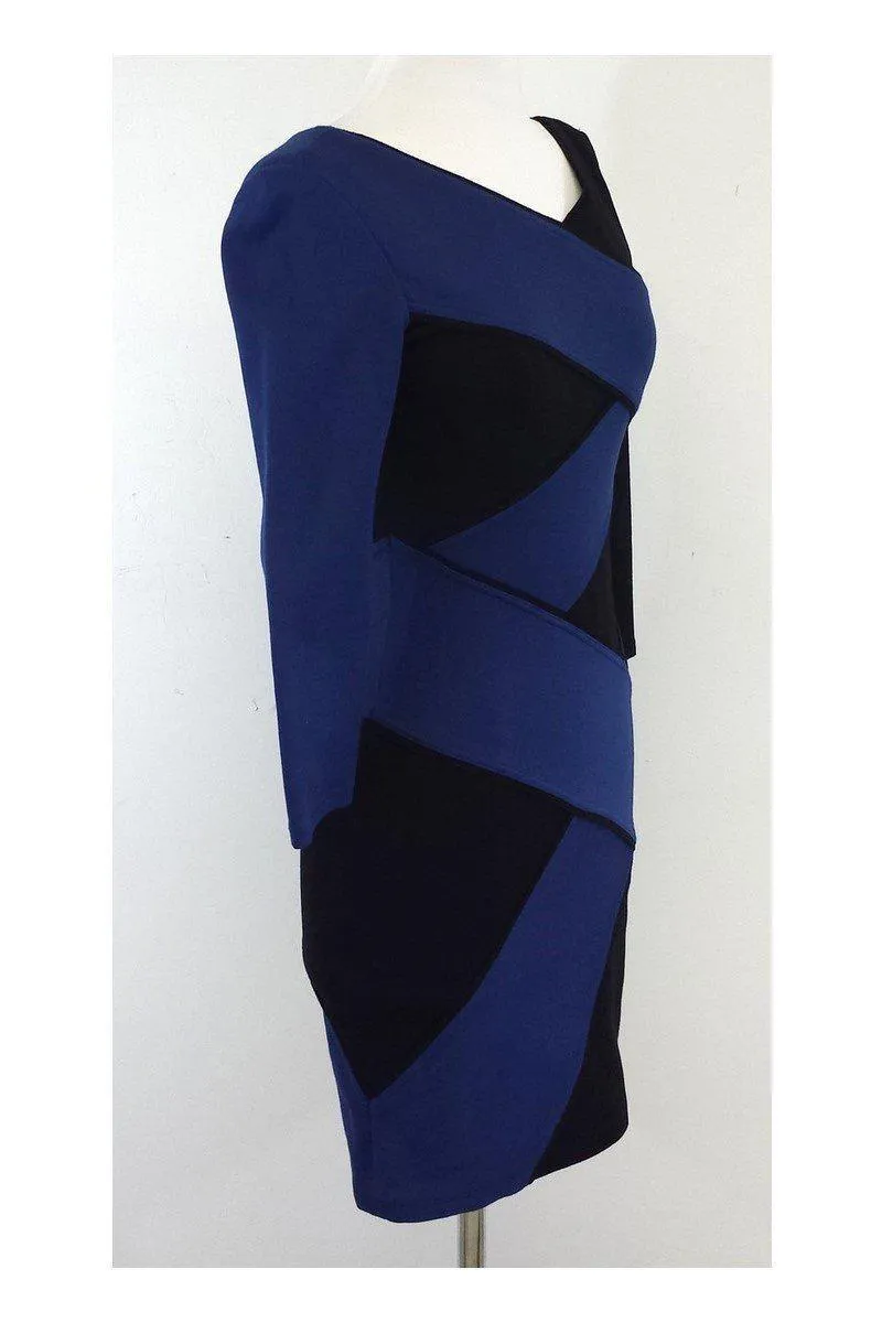 BCBG - Blue & Black Bodycon Dress Sz XS