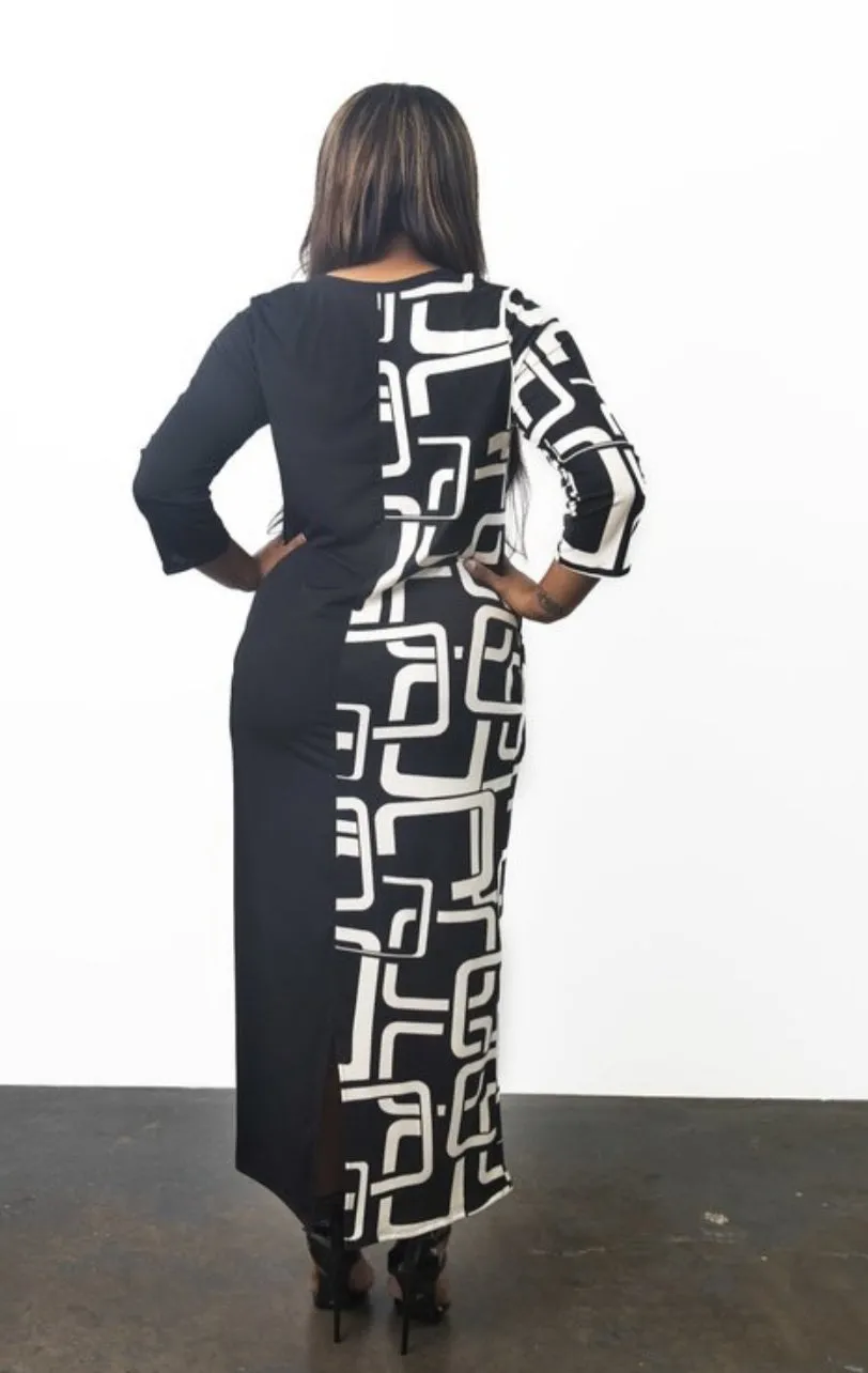 Black & White Designer Dress
