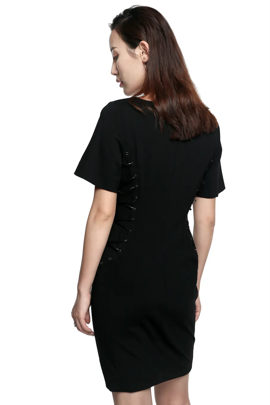 Black Crew Neck Dress