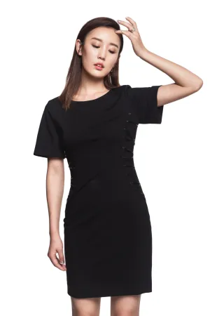 Black Crew Neck Dress