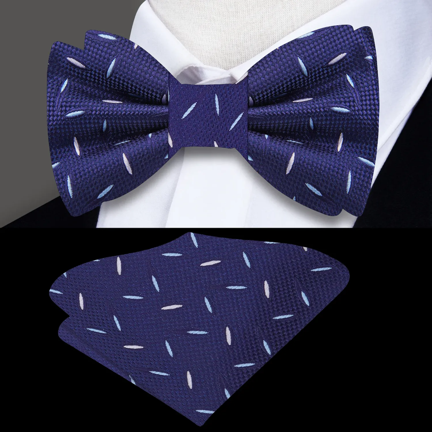 Blue Charm Bow Tie