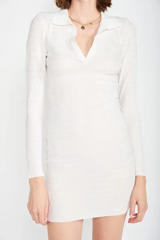 BODYCON COLLARED MIN DRESS