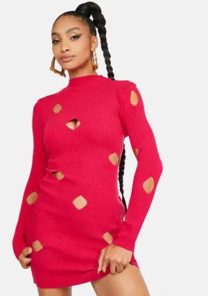 Burn Break The Pattern Cutout Mini Dress