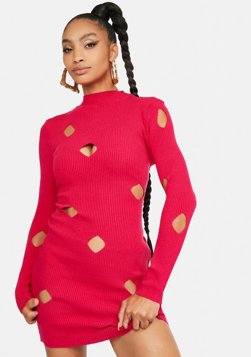 Burn Break The Pattern Cutout Mini Dress