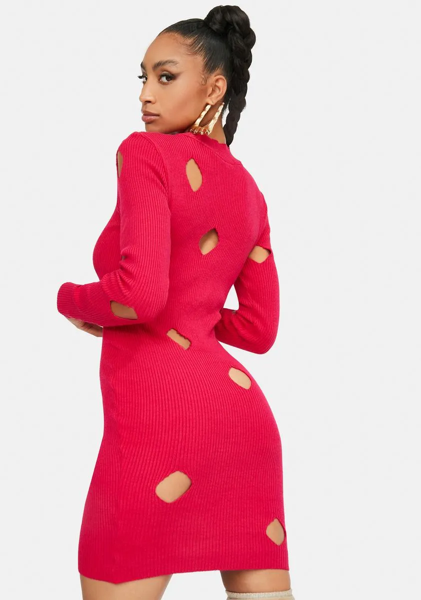 Burn Break The Pattern Cutout Mini Dress