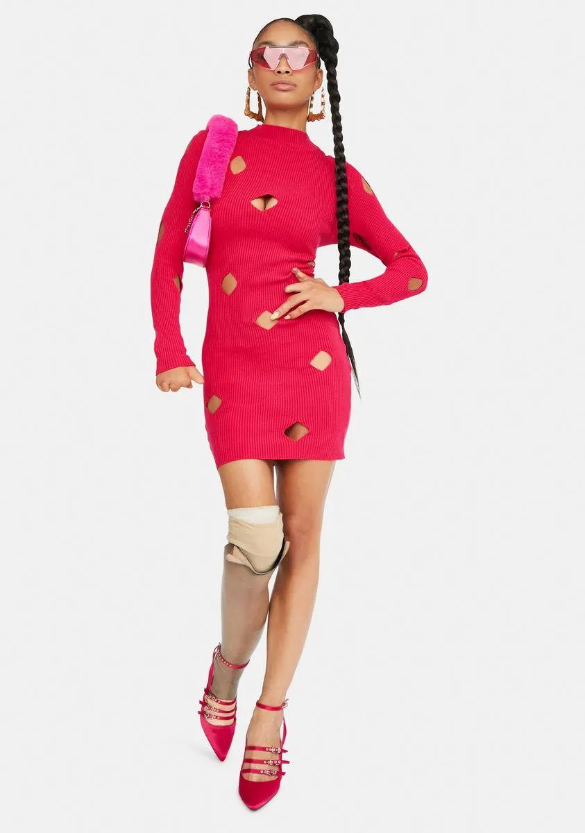 Burn Break The Pattern Cutout Mini Dress