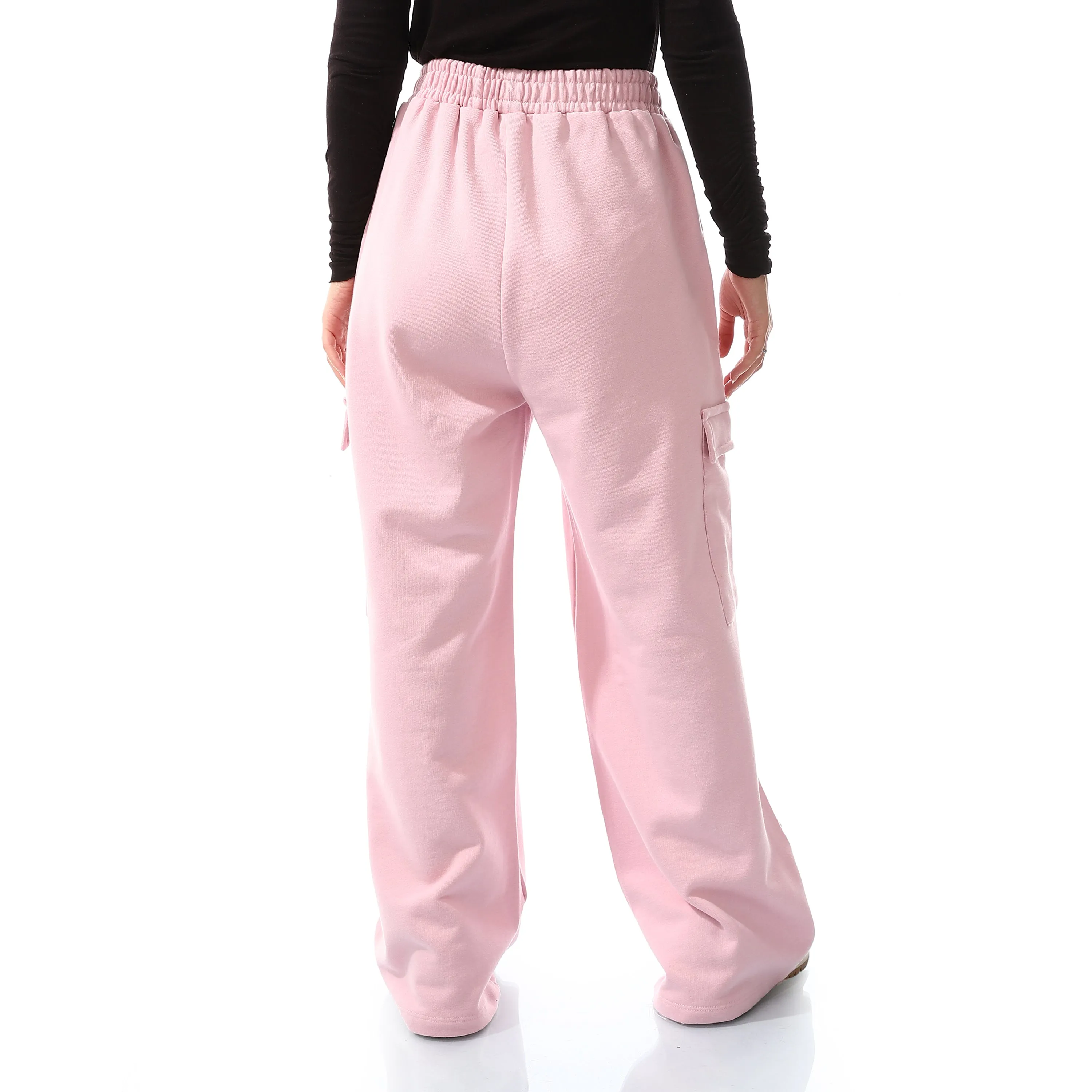 Cargo Wide Leg fit Rose Pink Sweatpants