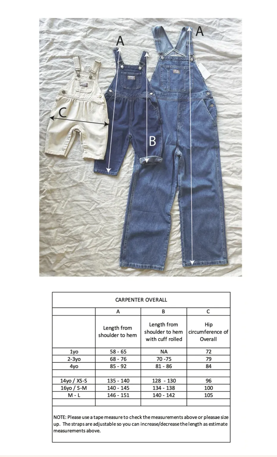 Carpenter Overall - Ecru Organic