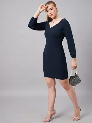 Charming Navy Blue Bodycon Dress