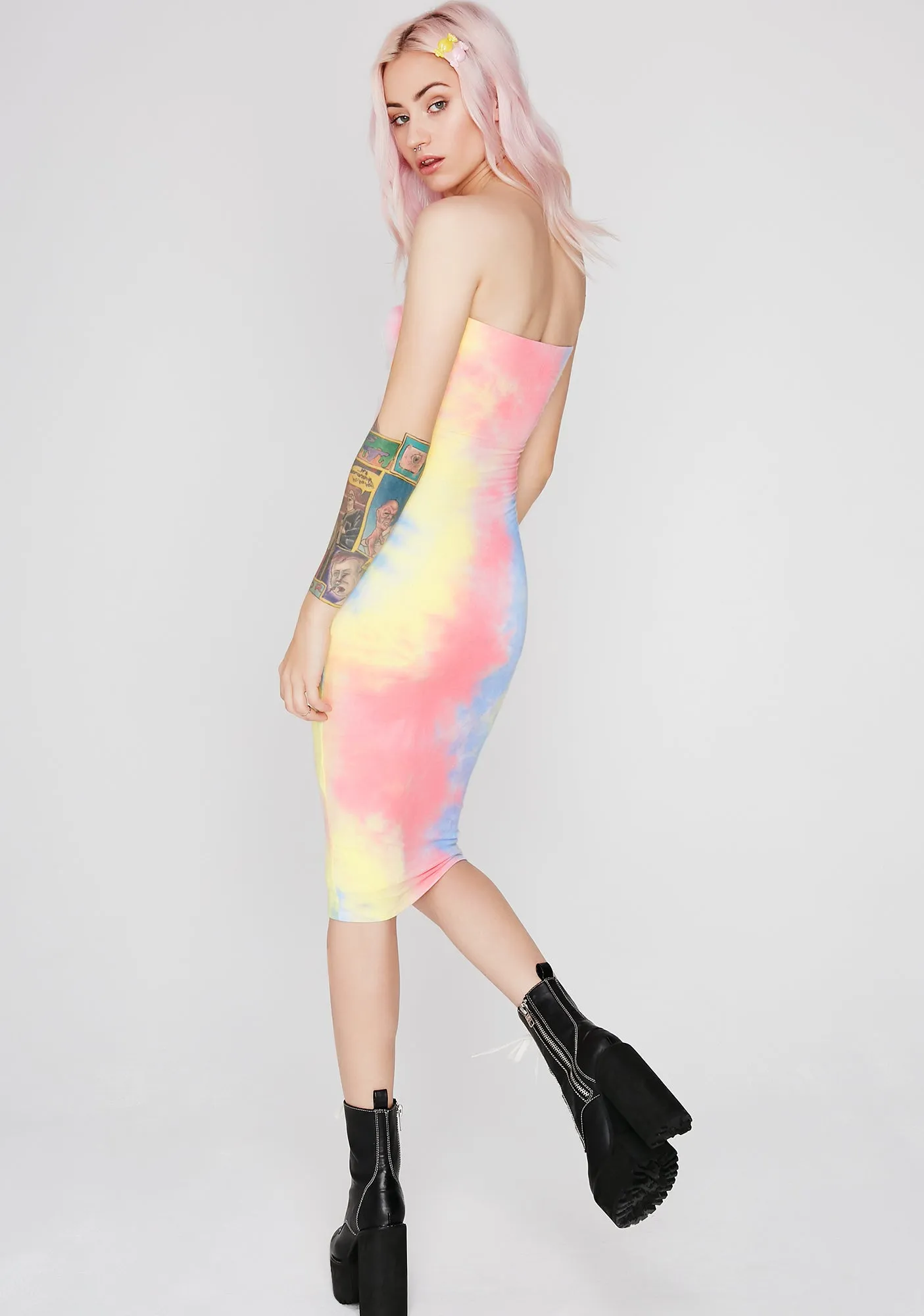 Chase The Rainbow Strapless Dress