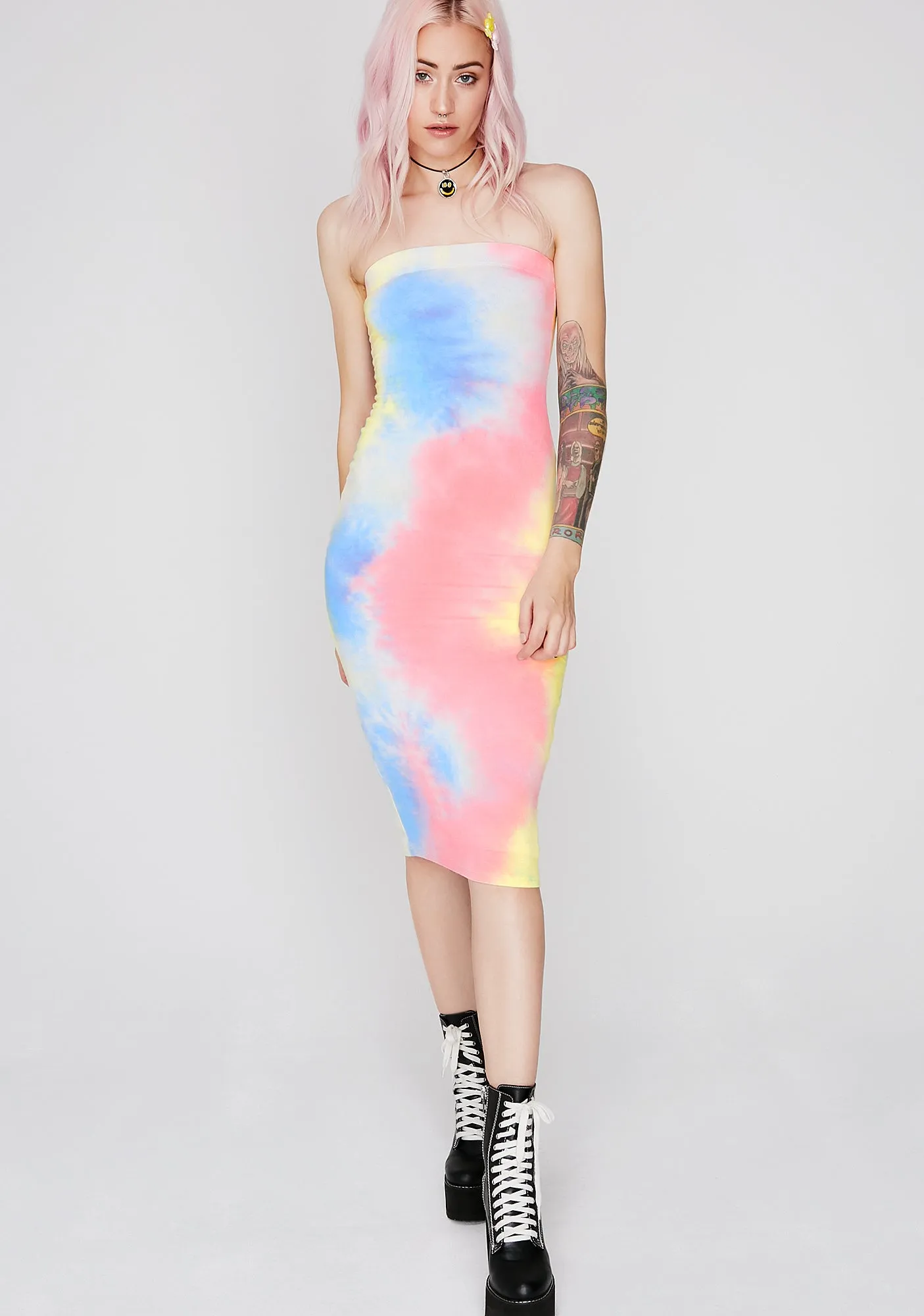 Chase The Rainbow Strapless Dress