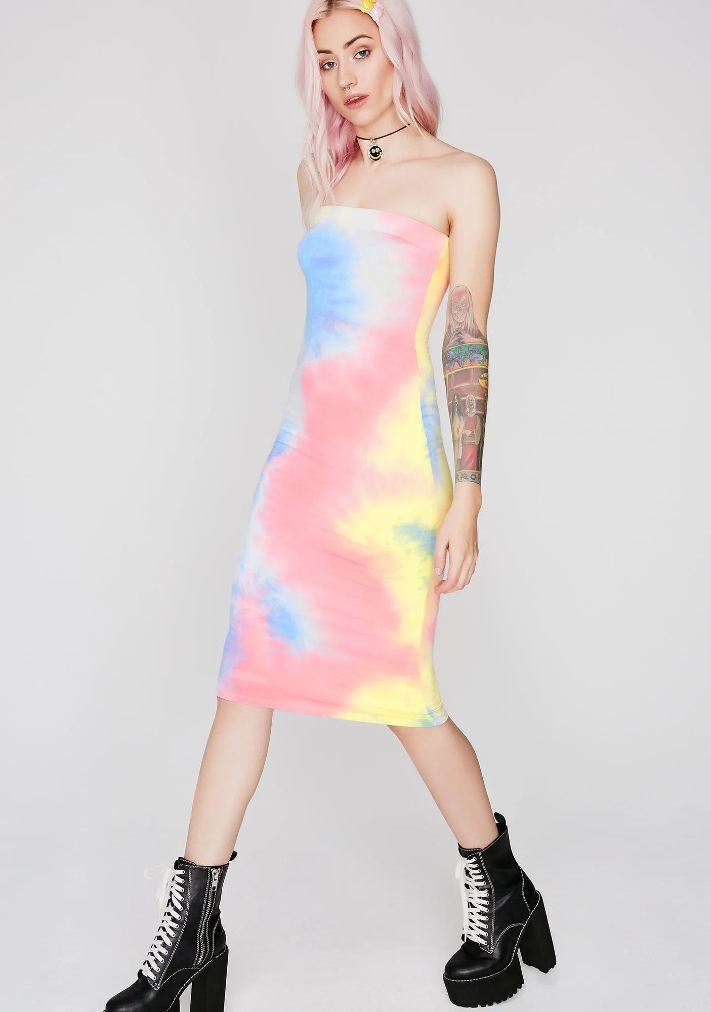 Chase The Rainbow Strapless Dress