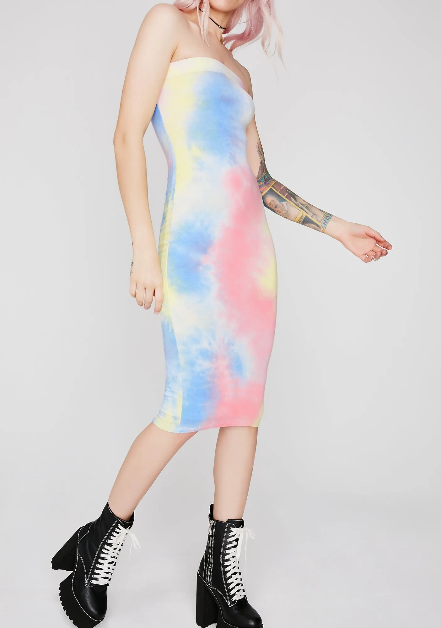 Chase The Rainbow Strapless Dress