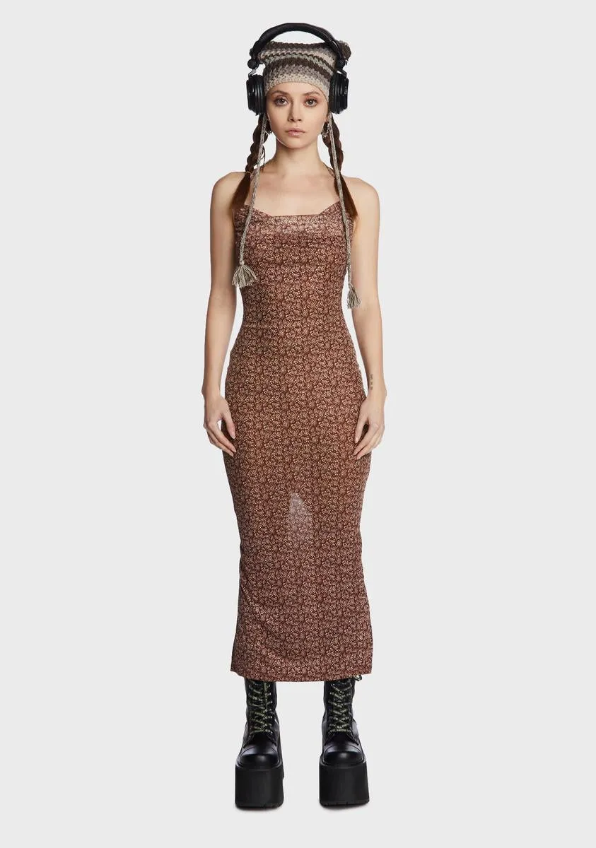 Chocolate Post Date Feels Maxi Dress