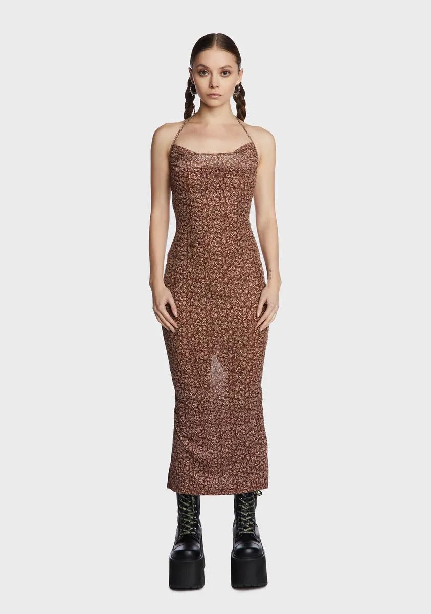 Chocolate Post Date Feels Maxi Dress