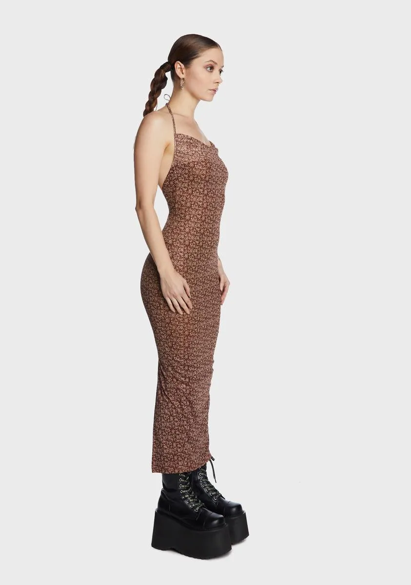 Chocolate Post Date Feels Maxi Dress