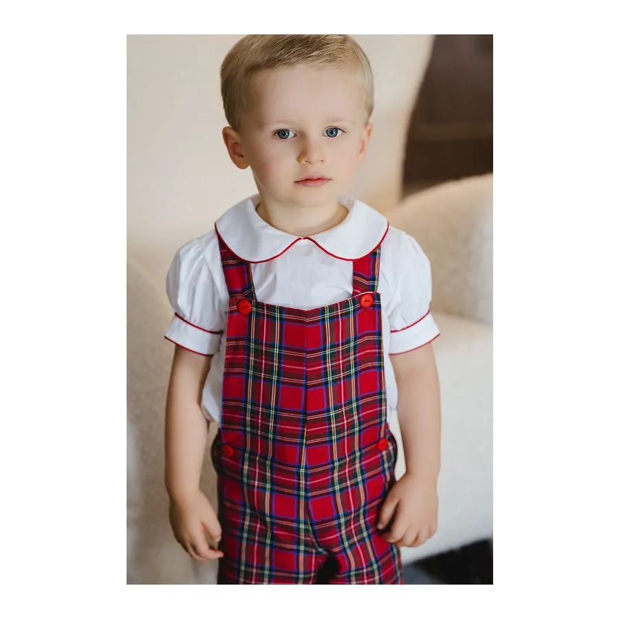 Christmas Magic Tartan Baby Overall