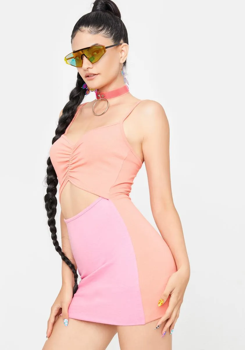 City Lights Ruched Mini Dress