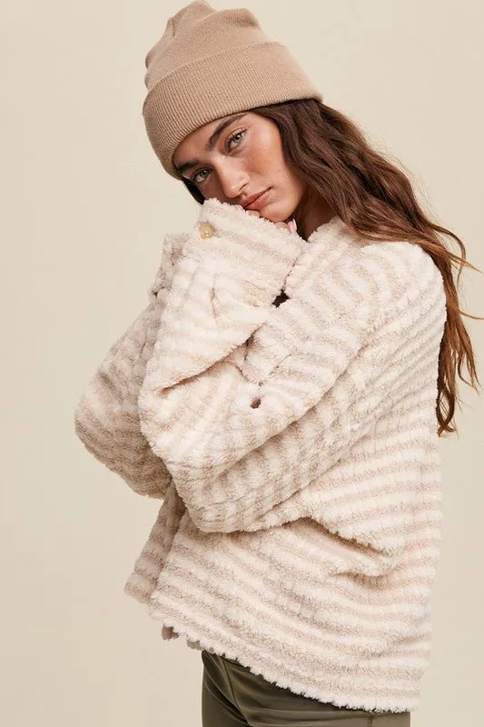 City Streets Plaid Fleece Shacket
