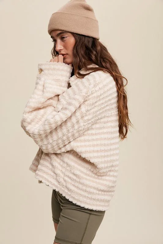 City Streets Plaid Fleece Shacket