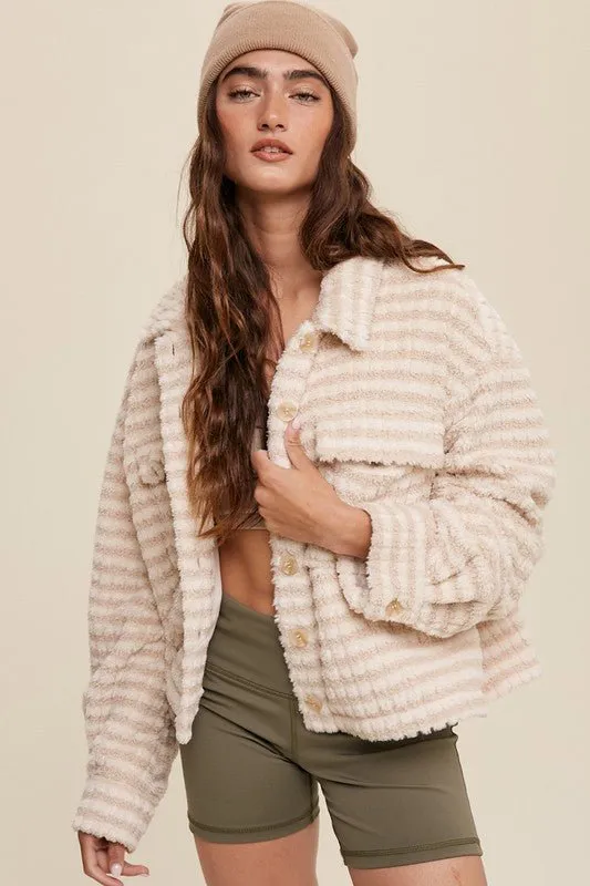 City Streets Plaid Fleece Shacket