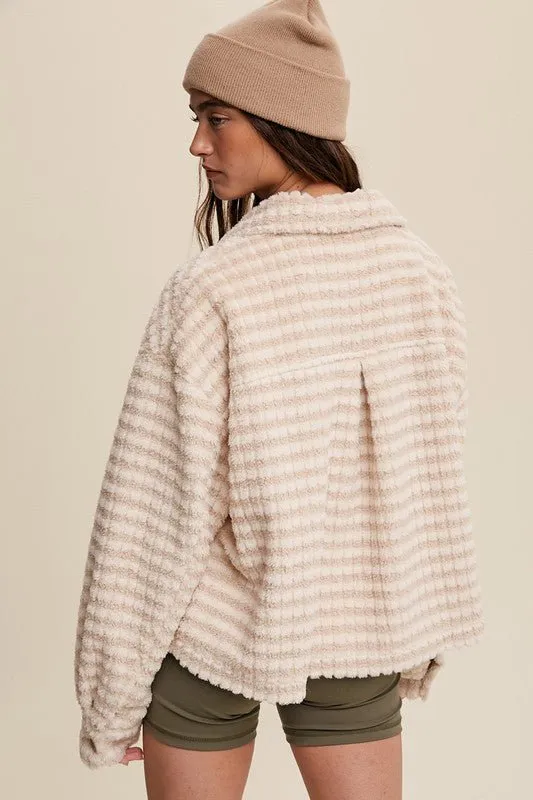 City Streets Plaid Fleece Shacket