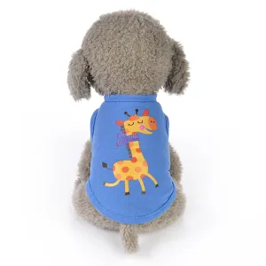 Close Eyes Wandering Giraffe Spring Small Dog Tank Top