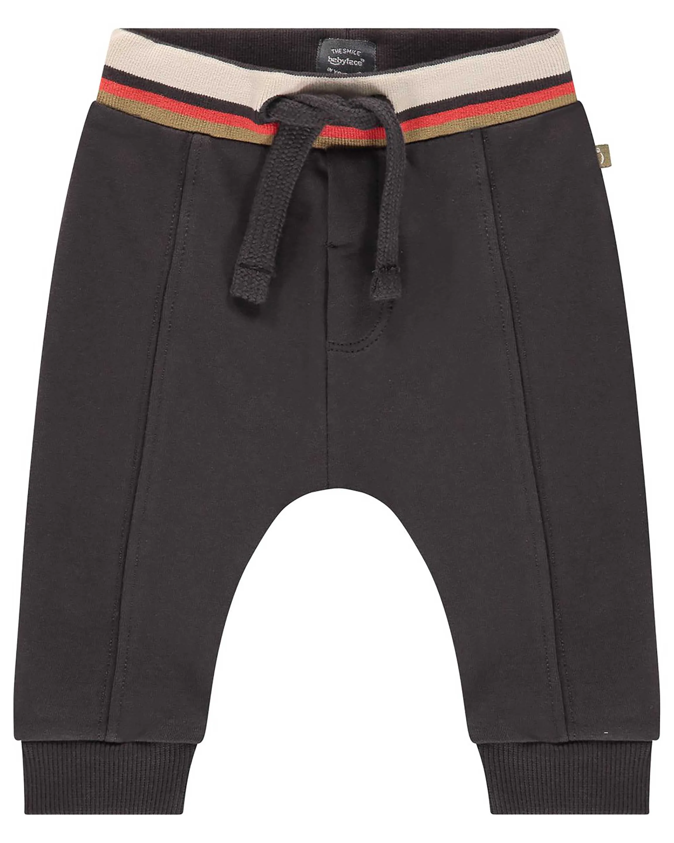 Concrete Sweatpants with Olive & Orange Waistband