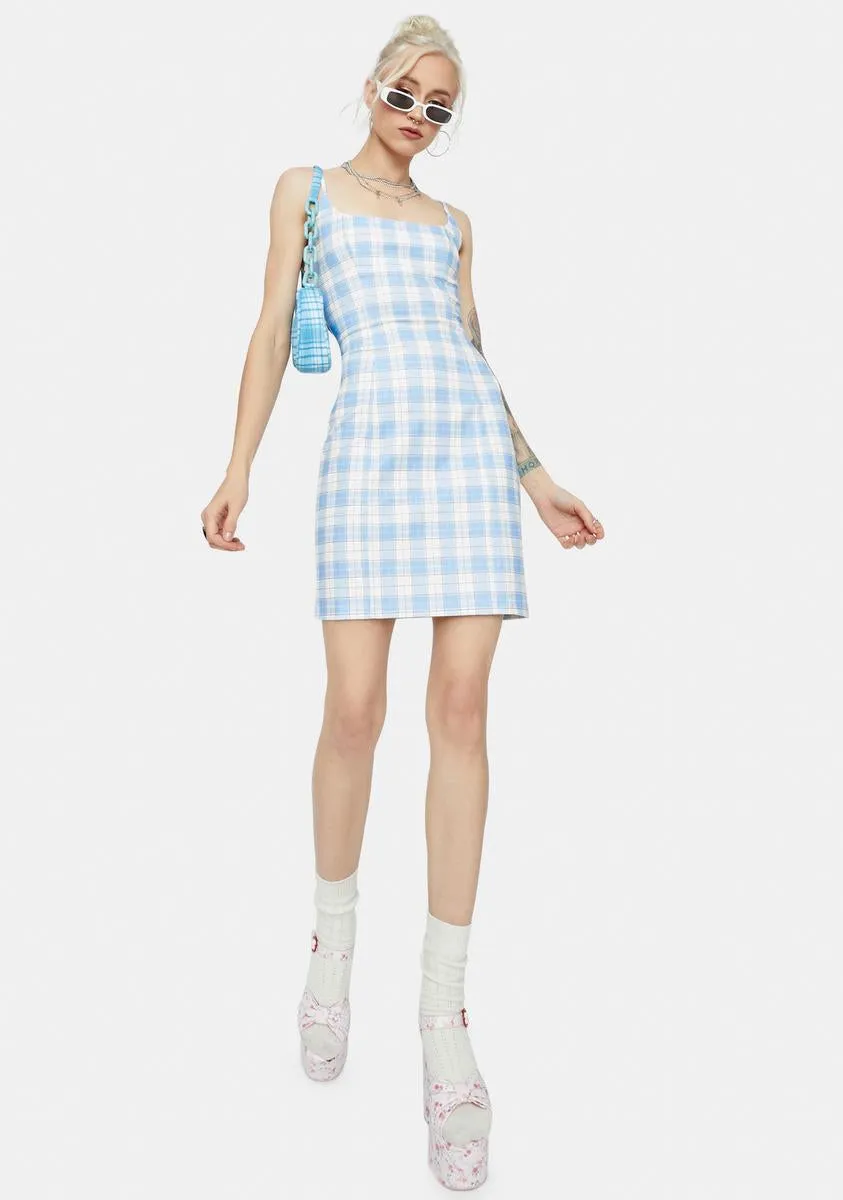 Cool My Own Motives Plaid Mini Dress