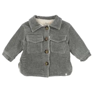 Corduroy Shacket Jacket - Heather Gray