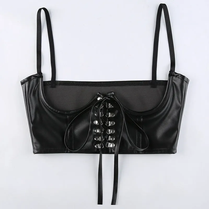 Corset Top Wholesale PU Sexy Bulk Womens Tank Tops
