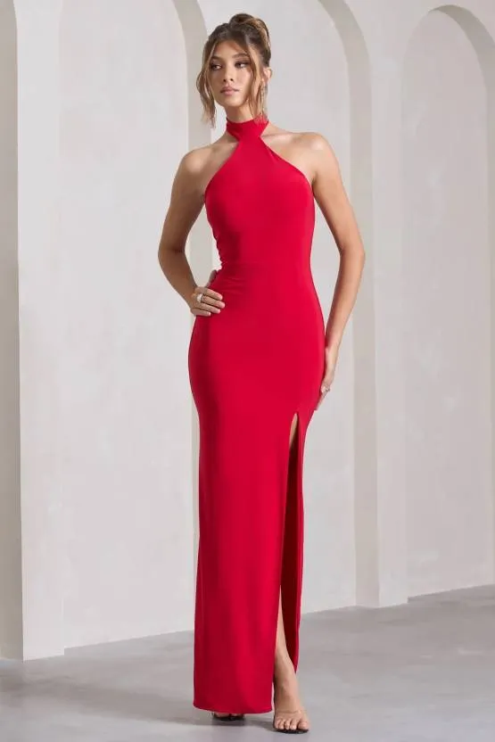 Crimson Charm  Bodycon Dress