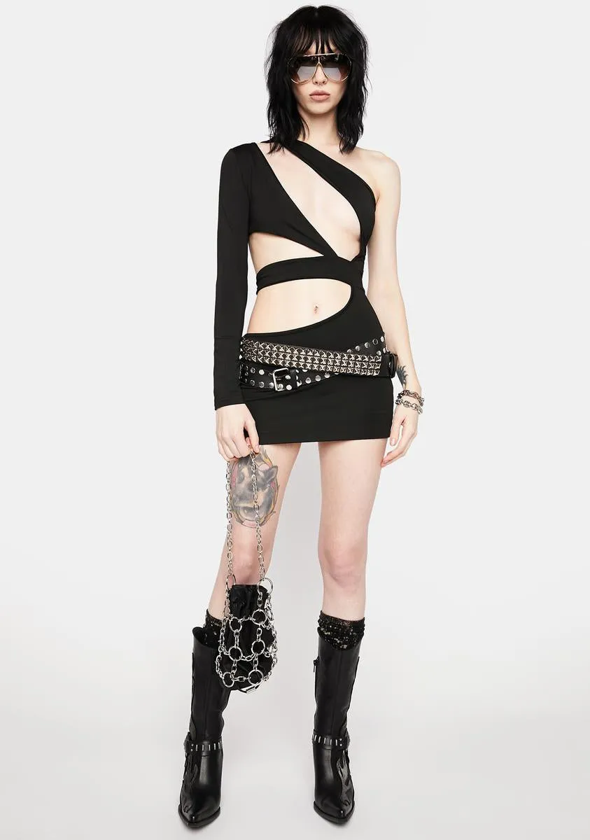 Dark In The Room Cut Out Mini Dress
