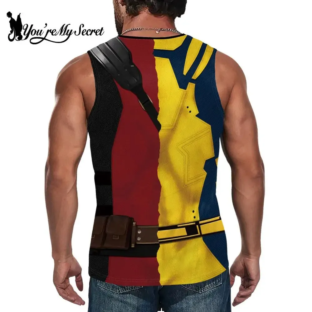 Deadpool Wolverine Cosplay Superhero Printed Vest Comic Compression Workout Bodybuilding Tank Tops
