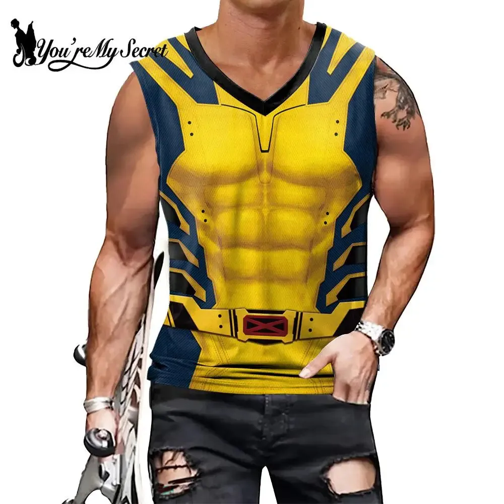 Deadpool Wolverine Cosplay Superhero Printed Vest Comic Compression Workout Bodybuilding Tank Tops