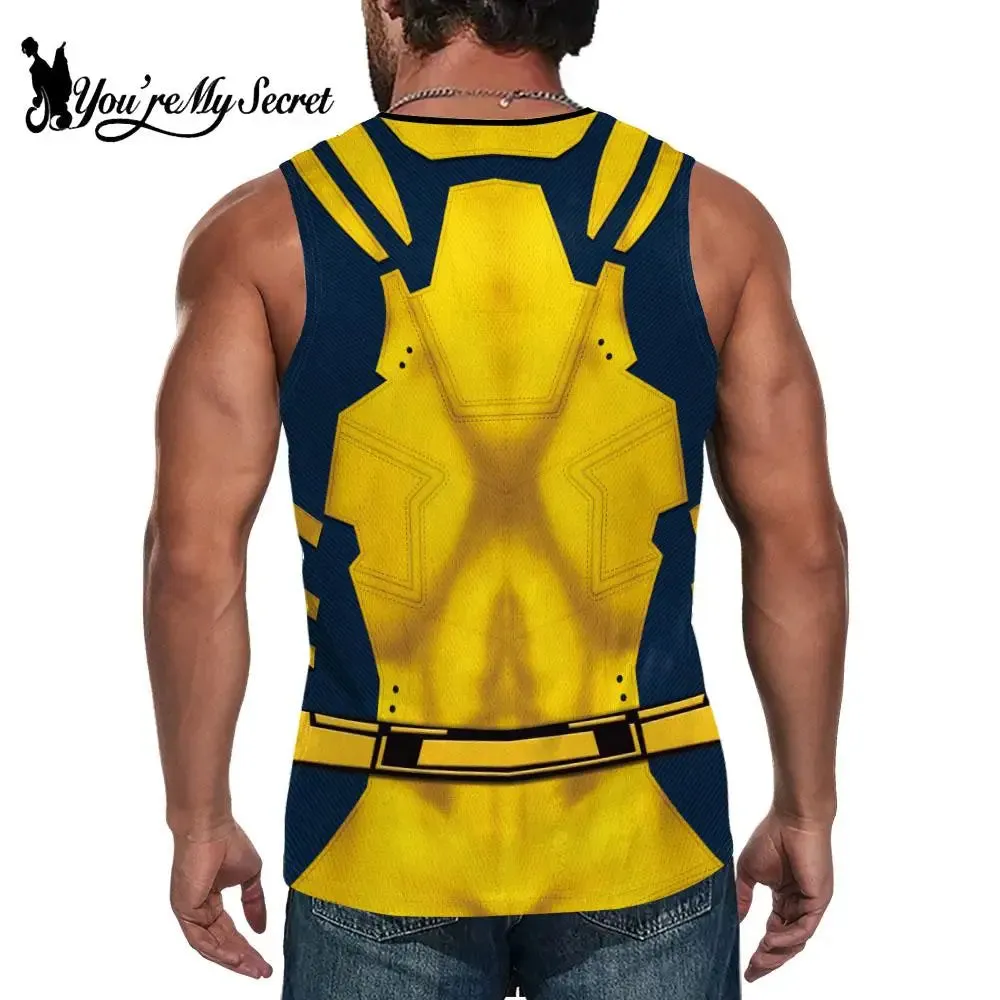 Deadpool Wolverine Cosplay Superhero Printed Vest Comic Compression Workout Bodybuilding Tank Tops