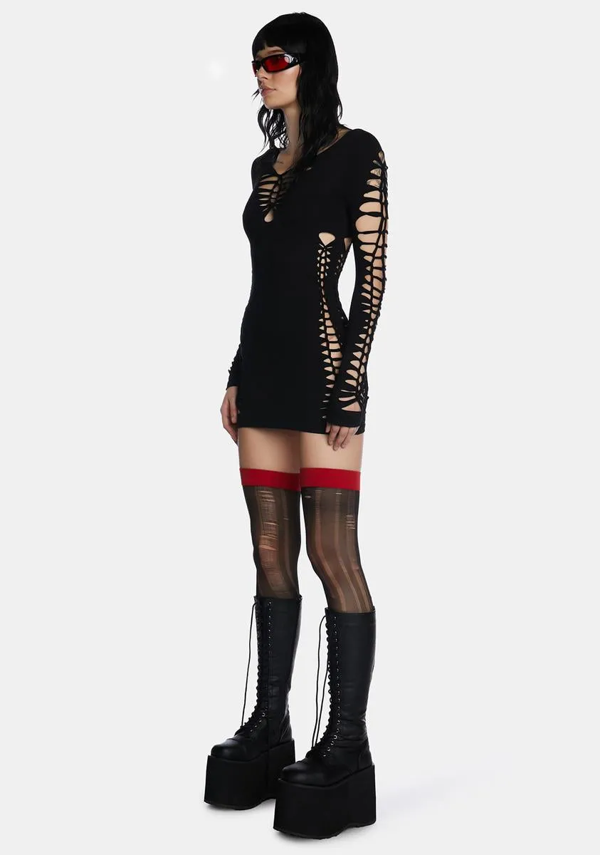 Deep Into Destruction Mini Dress
