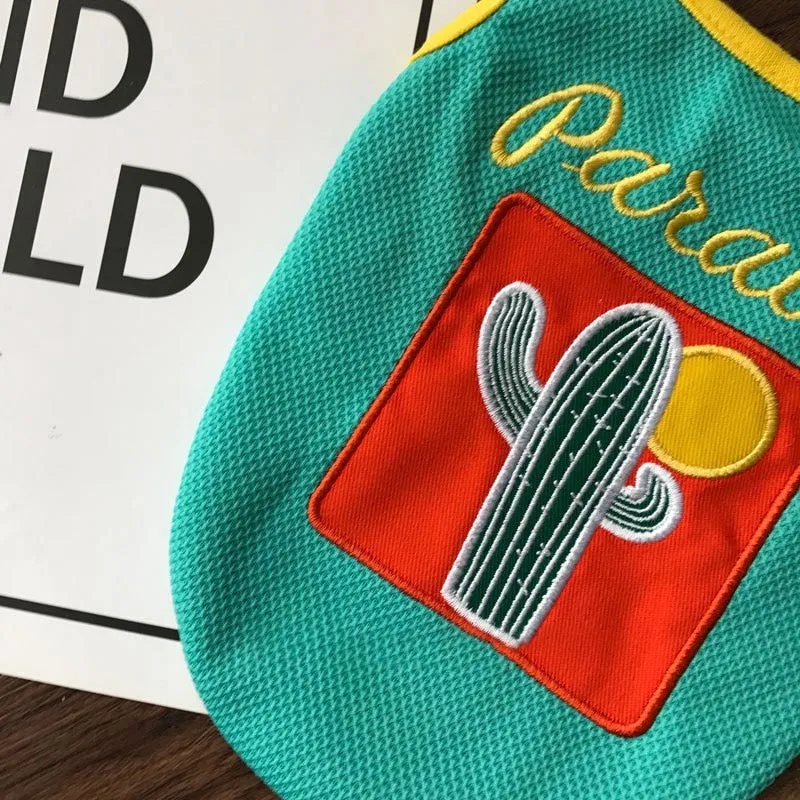 Desert Paraiso Cactus Design Spring Small Dog Tank Top